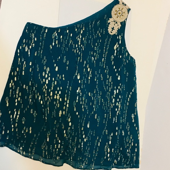 Lilly Pulitzer silk one shoulder top - Picture 2 of 7